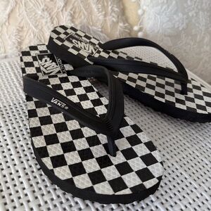 Vans Black and White Checkered Sandals